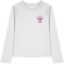 420 Hanfblatt Retro - Womens Organic Longsleeve T-Shirt