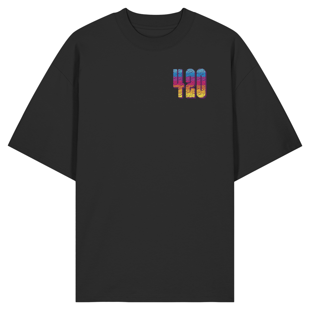 420 Regenbogen Lettering - Organic Oversize Shirt