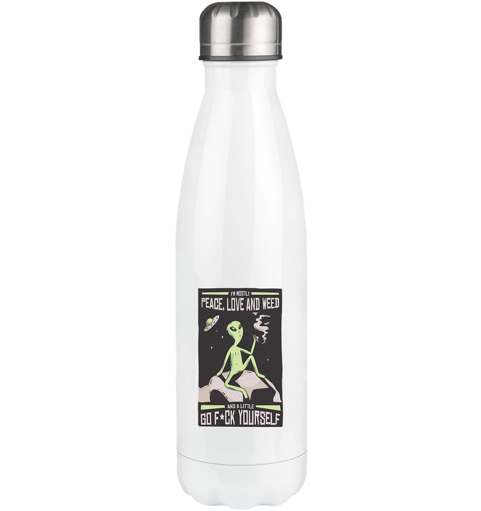 I'm mostly Peace, Love and Weed. And a Little Go F*ck Yourself. - Thermoflasche 500ml