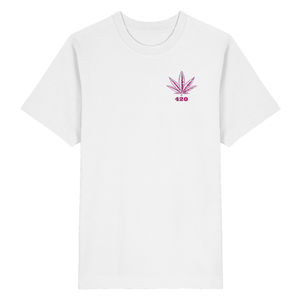 420 Hanfblatt Retro - T-Shirt