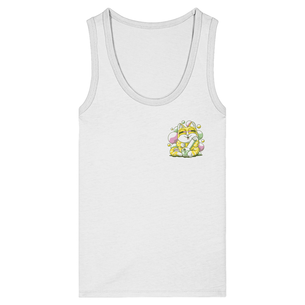 Bong-Katze mit Bubbles - Womens Organic Fitted Tank Top