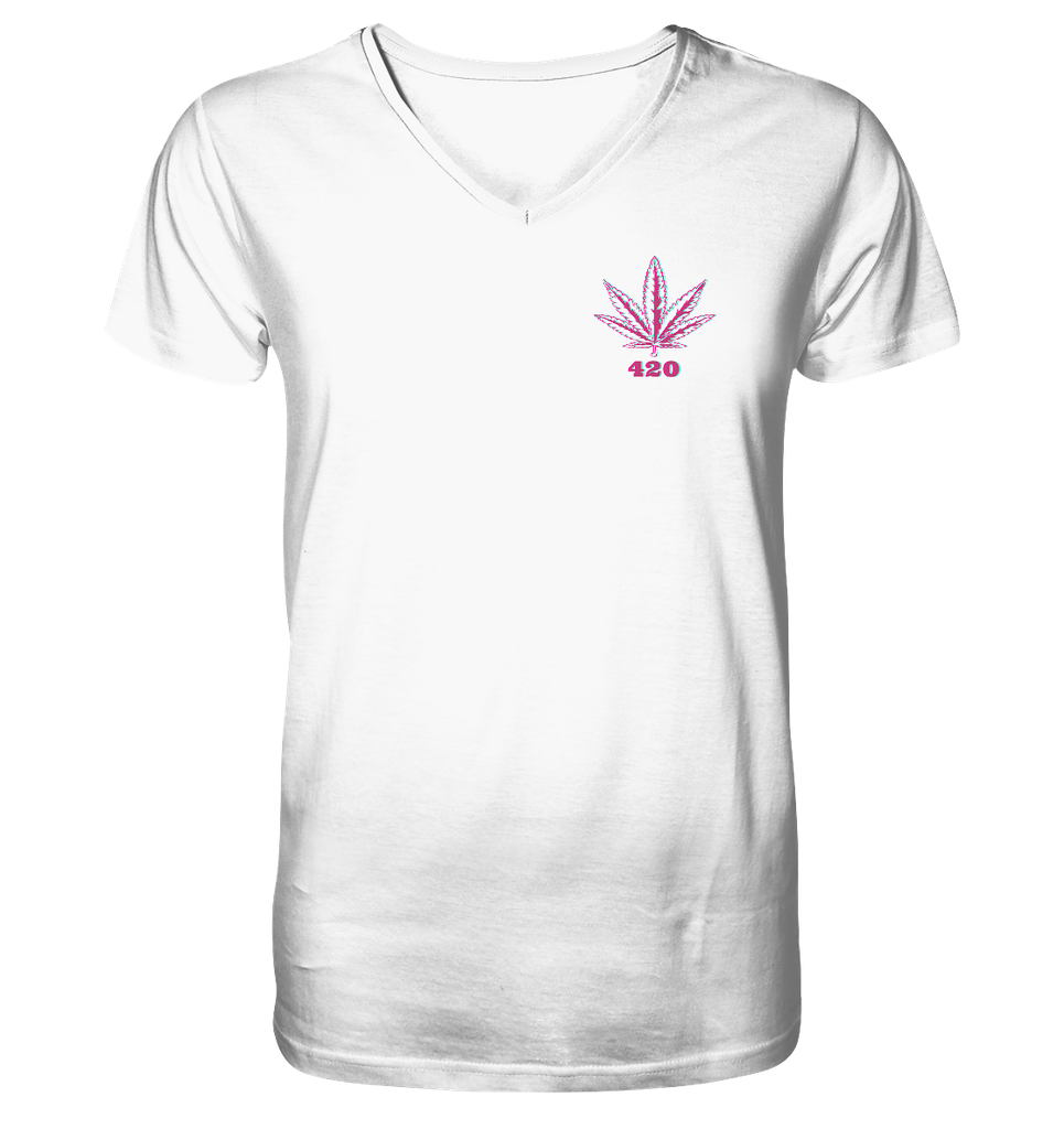 420 Hanfblatt Retro - T-Shirt